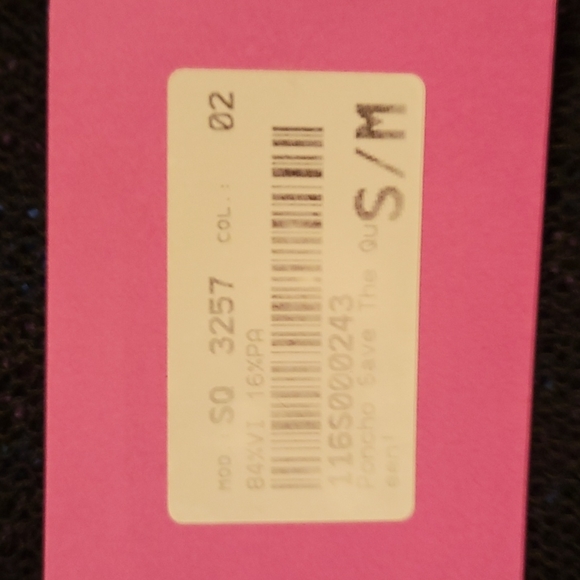 Poncho Coverup Black Save the Queen S/M Made Italy - Picture 8 of 8